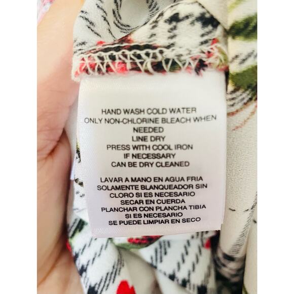 RACHEL ROY Womens Floral Check Ruffle Cuff Blouse Size 20W - Picture 7 of 14